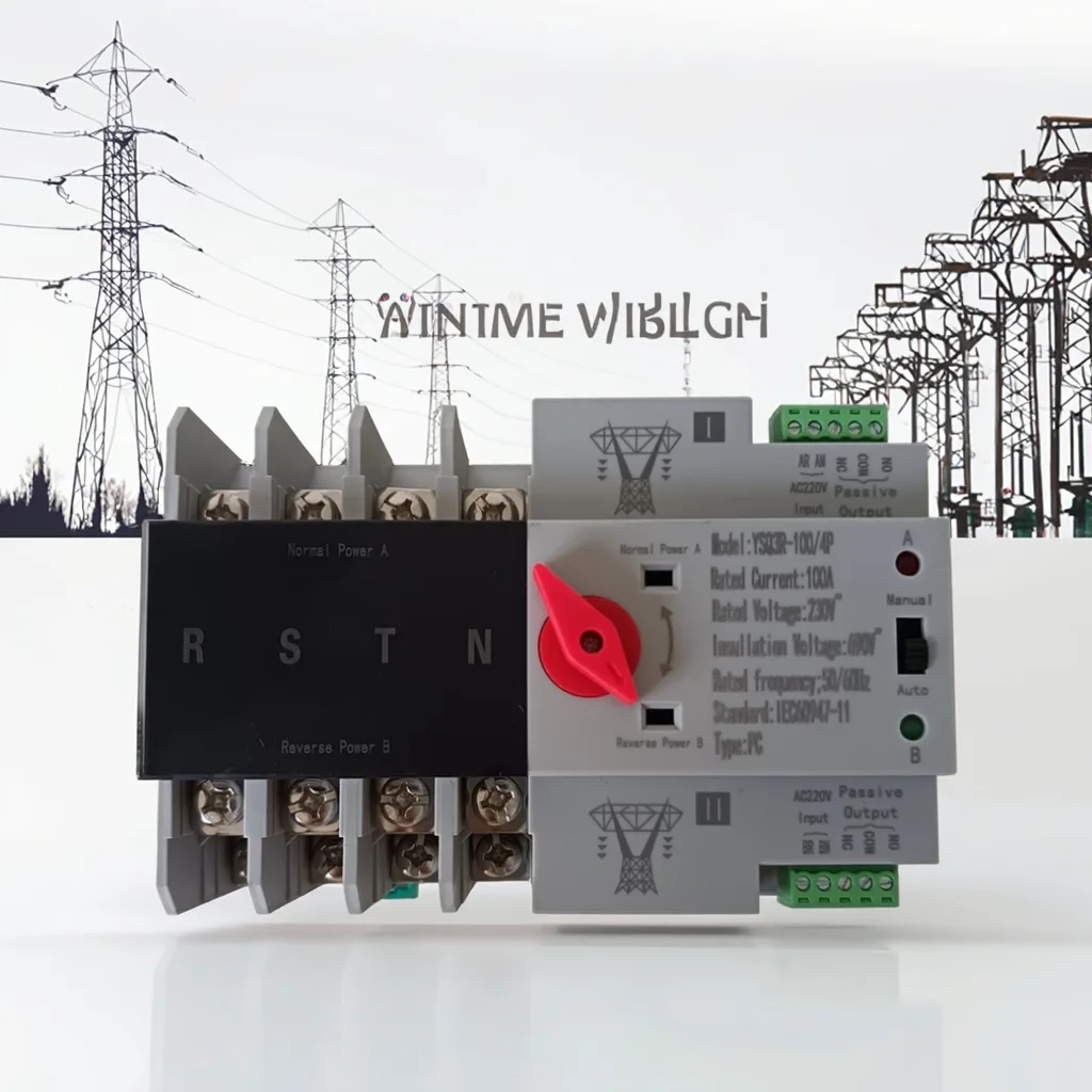 Factory Price 100A 3 Phase Din Rail Transfer Switch Automatic Changeover Switch Ats Automatic Transfer Switching Ats
